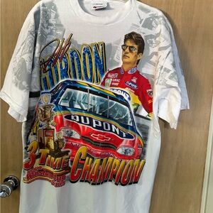 Jeff Gordon Chase Authentics White Graphic Racing Tee
